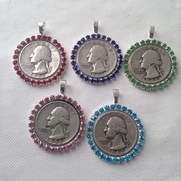 1946 Silver Quarter Dollar Coin, 16in 925 Chain - Picture 4 of 6